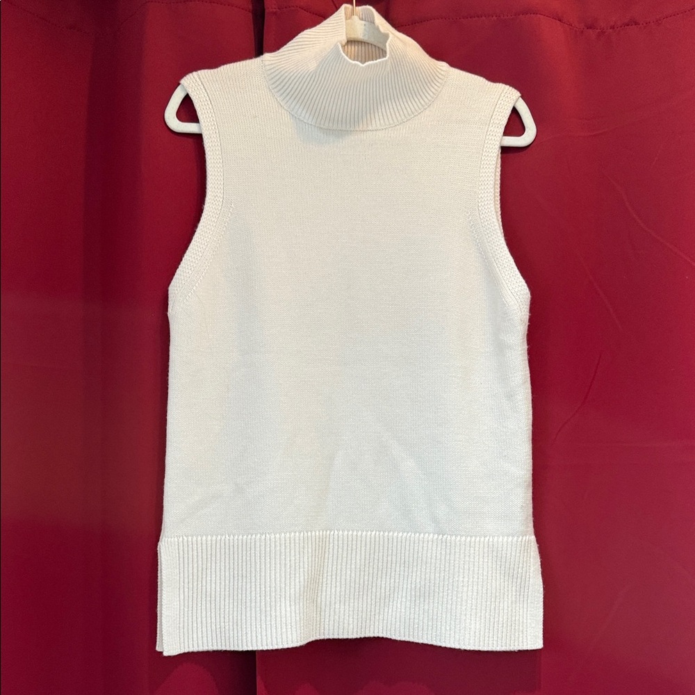 Babaton Cream Sleeveless Turtleneck Tank